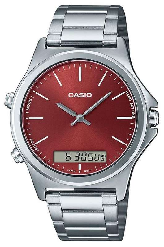 CASIO COLLECTION ANA-DIGIT ALARM - RED (MTP-VC01D-5EUDF)