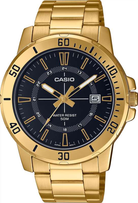 CASIO SPORT COLLECTION DIVER 50M GOLD - BLACK (MTP-VD01G-1CVUDF)