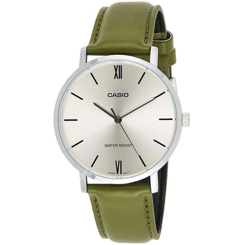 CASIO COLLECTION MINIMAL, LEATHER - ARGENTEE ***SPECIAL PRICE*** (MTP-VT01L-3BUDF)