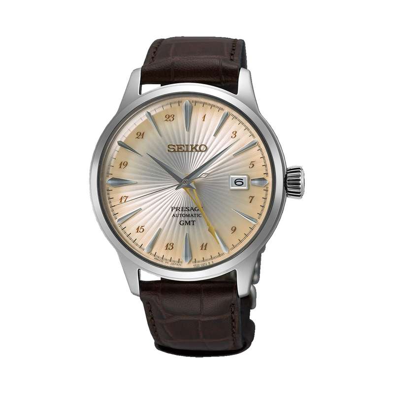 SEIKO PRESAGE COCKTAIL AUTOMATIC - LEATHER, CREAM (SSK041J1)