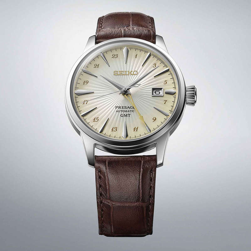 SEIKO PRESAGE COCKTAIL AUTOMATIC - LEATHER, CREAM (SSK041J1)