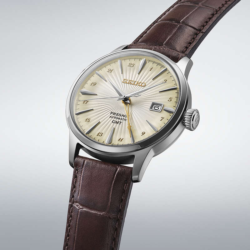SEIKO PRESAGE COCKTAIL AUTOMATIC - LEATHER, CREAM (SSK041J1)