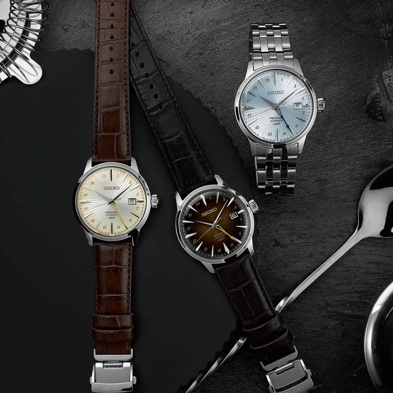 SEIKO PRESAGE COCKTAIL AUTOMATIC - LEATHER, CREAM (SSK041J1)
