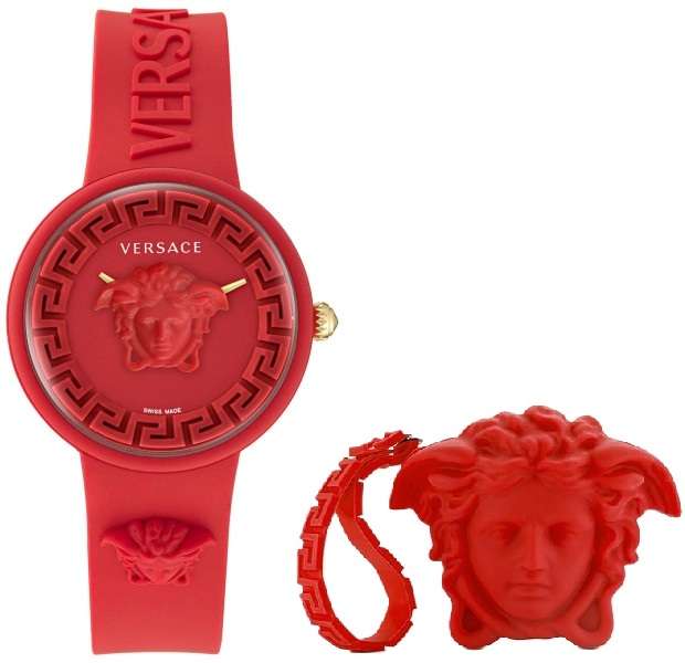VERSACE MEDUSA POP 3H + VERSACE RED SILICON PURSE (VE6G00723)