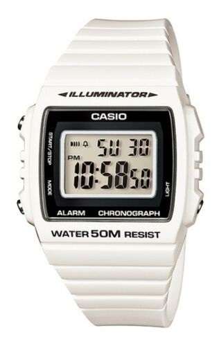 CASIO TIMELESS COLLECTION SPORT ILLUMINATOR WR 50M, ALARM, CHRONOGRAPH - WHITE (W-215H-7AVDF)