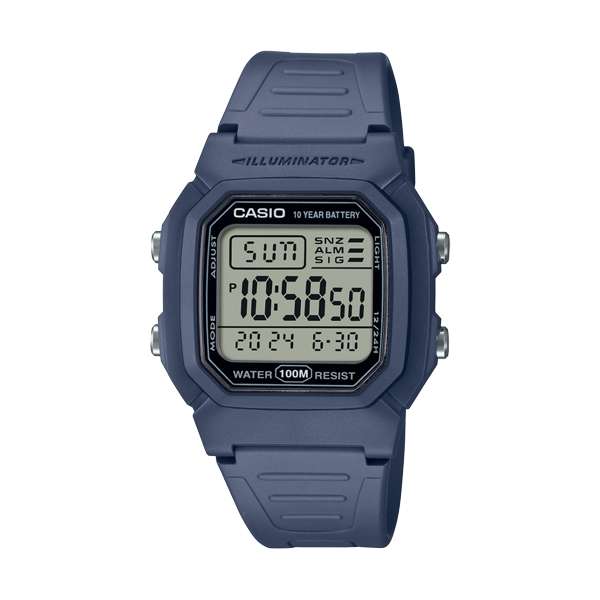 CASIO TIMELESS COLLECTION DIVER - DOUBLE TIME, ALARM, CHRONOGRAPH - 10 Year Battery - BLUE AVIO (...