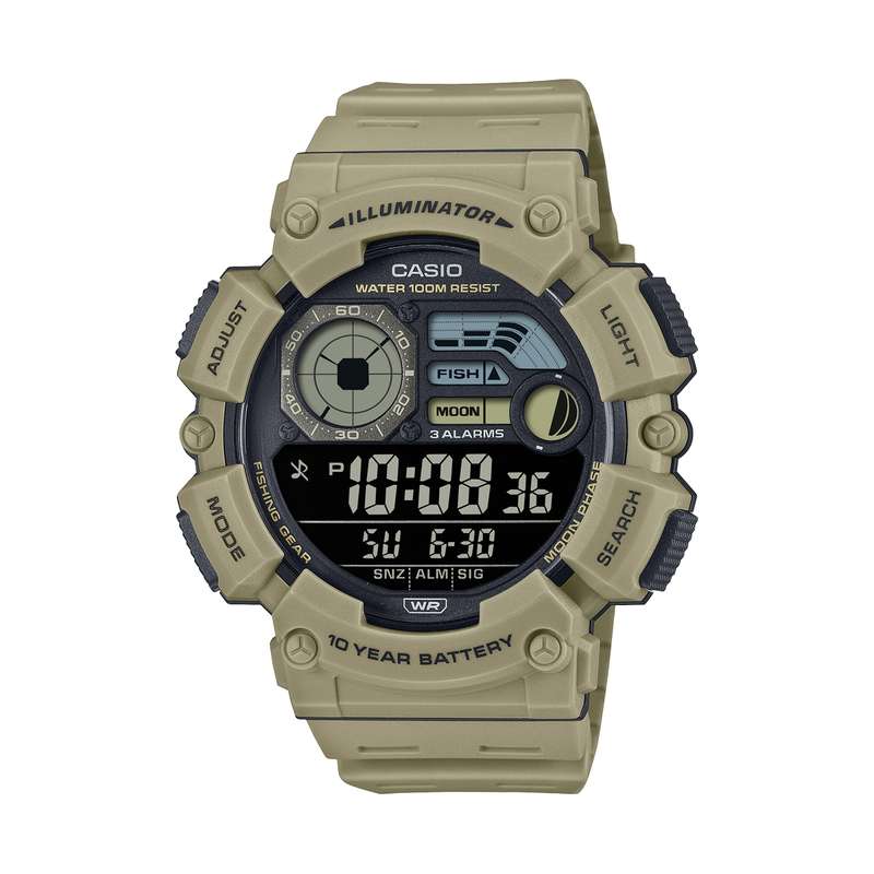 CASIO SPORT ILLUMINATOR 10 YEARS BATTERY - SAND (WS-1500H-5BVEF)