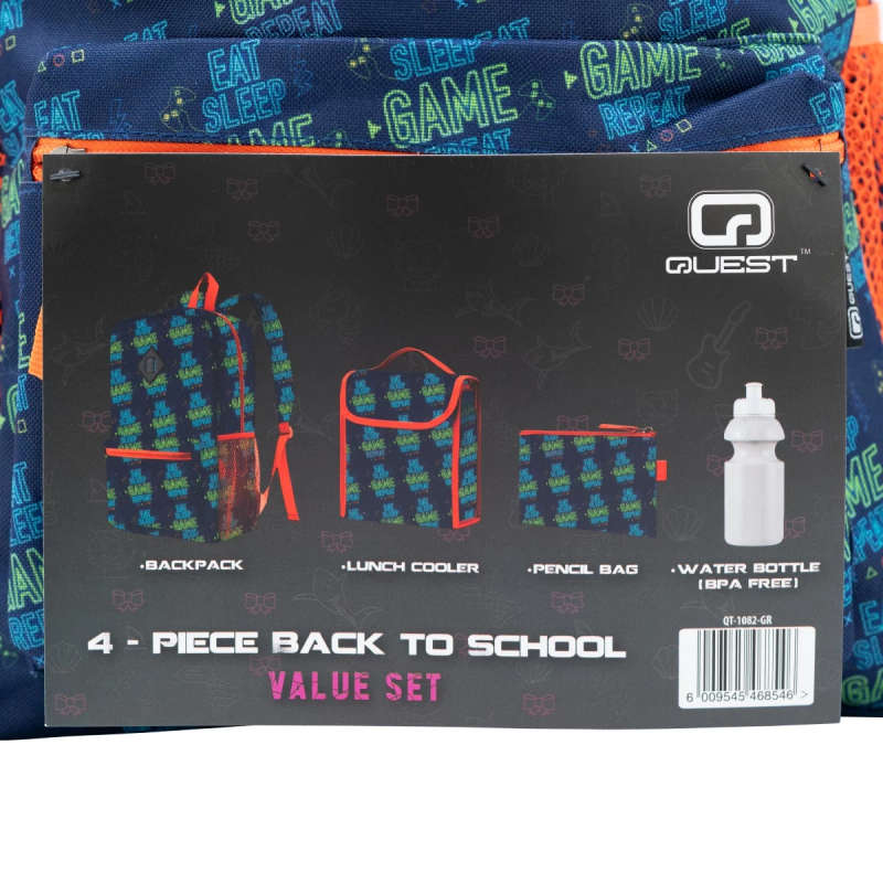 Quest Game Repeat 4 Piece BTS Backpack Combo  Navy