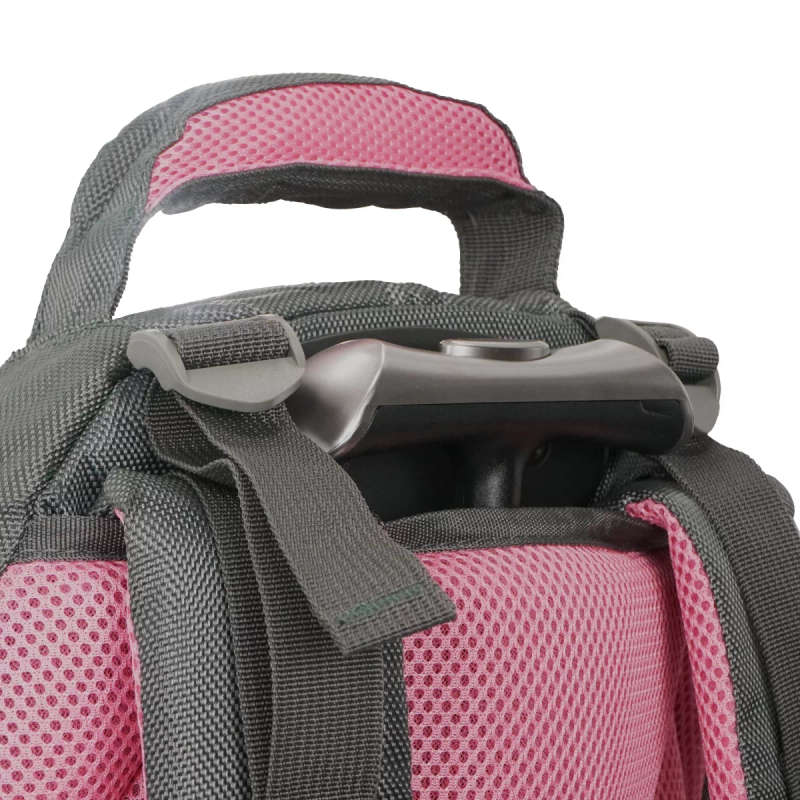 Volkano Orthopaedic Trolley Notebook Backpack Grey Pink