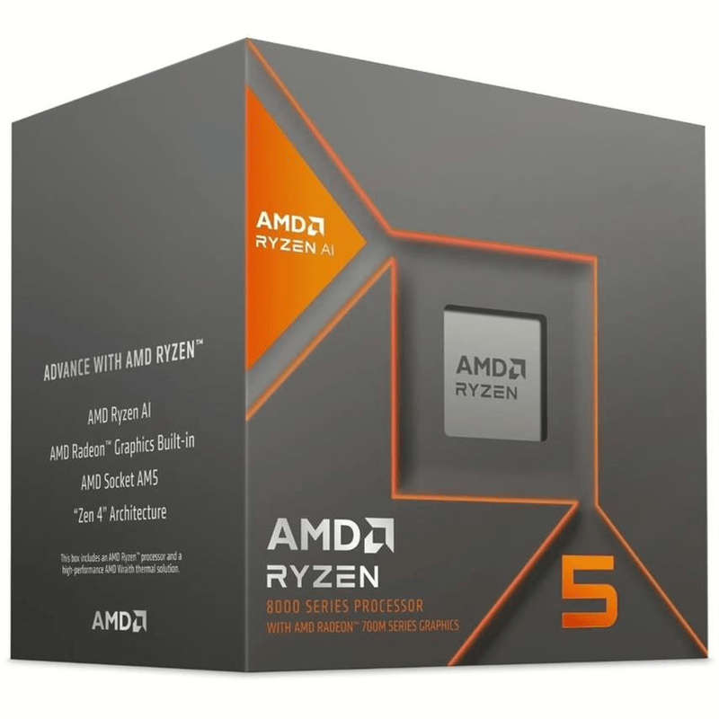 AMD Ryzen 5 8400F CPU - AMD Ryzen 5 6-Core Socket AM5 4.7GHz Processor
