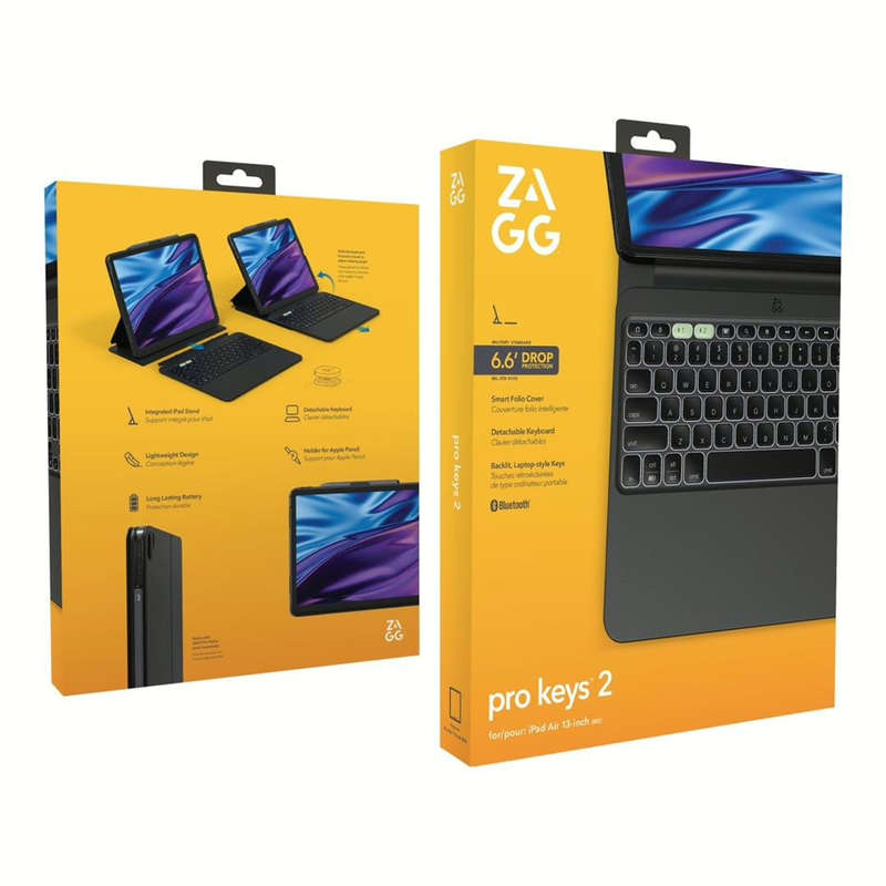 ZAGG Pro Keys 2 Bluetooth Mobile Workstation for 13-inch iPad Air M3/M2