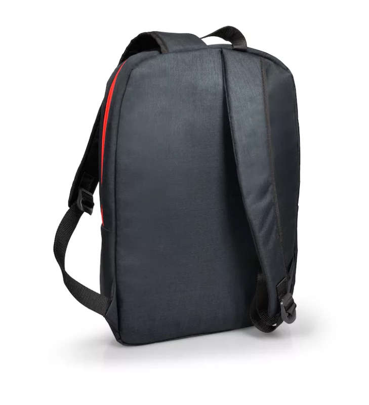 Port Designs Portland Backpack Black and Red Linen and Polyester