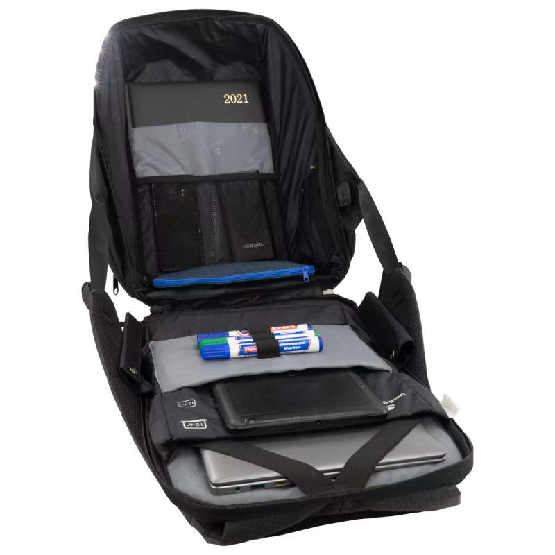 Volkano Smart Deux Laptop Backpack Black/Charcoal.
