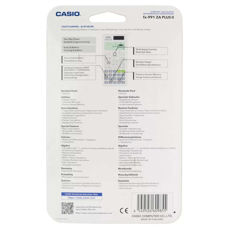 Casio FX-991 Plus II Scientific Calculator