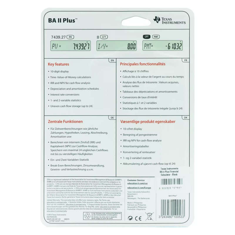 Texas Instruments BA ii Plus Financial Calculator