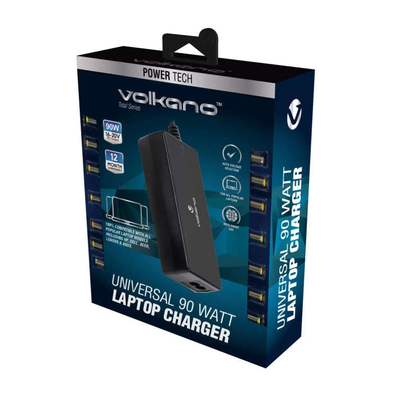 Volkano Total Series Universal 90 Watt Notebook Charger