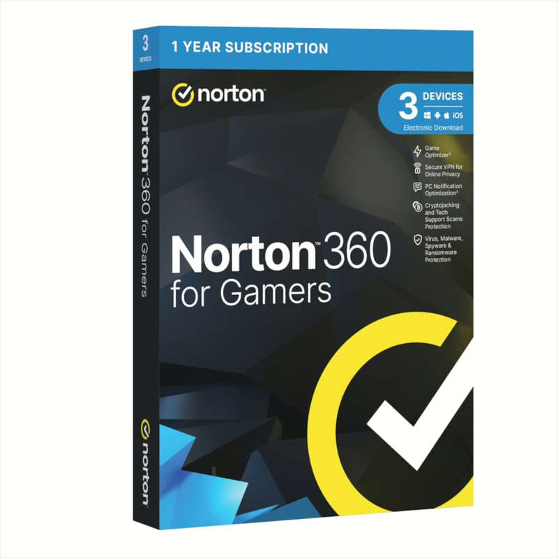 Norton 360 for Gamers 50GB - 3 Devices (Physical Package)