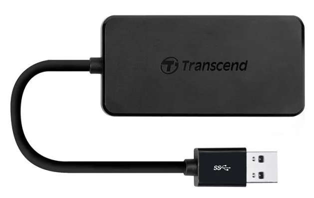 Transcend HUB2 Black 4-port USB 3.0 Hub