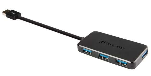 Transcend HUB2 Black 4-port USB 3.0 Hub