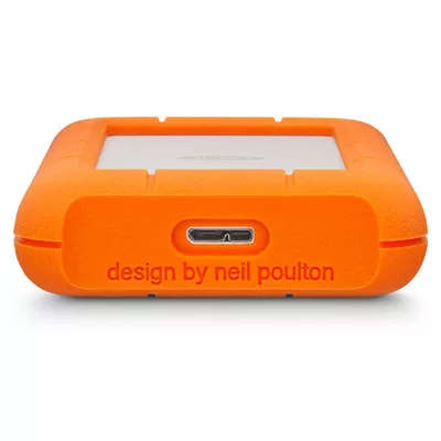 LaCie Rugged Mini 1TB Orange and Silver External Hard Drive