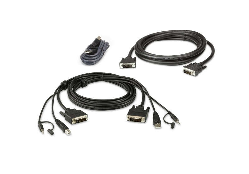 ATEN 2L-7D02UDX3 USB DVI-D Dual Link Dual Display Secure KVM Cable Kit 1.8m