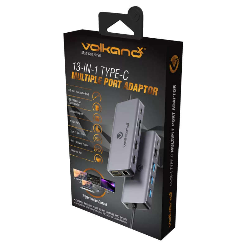 Volkano Core Multi Duo Series 13-in-1 Hub