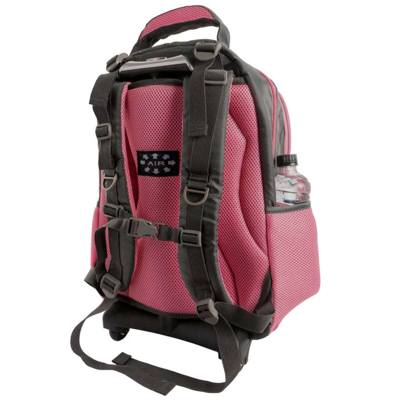 Volkano Orthopaedic Trolley Notebook Backpack Grey Pink