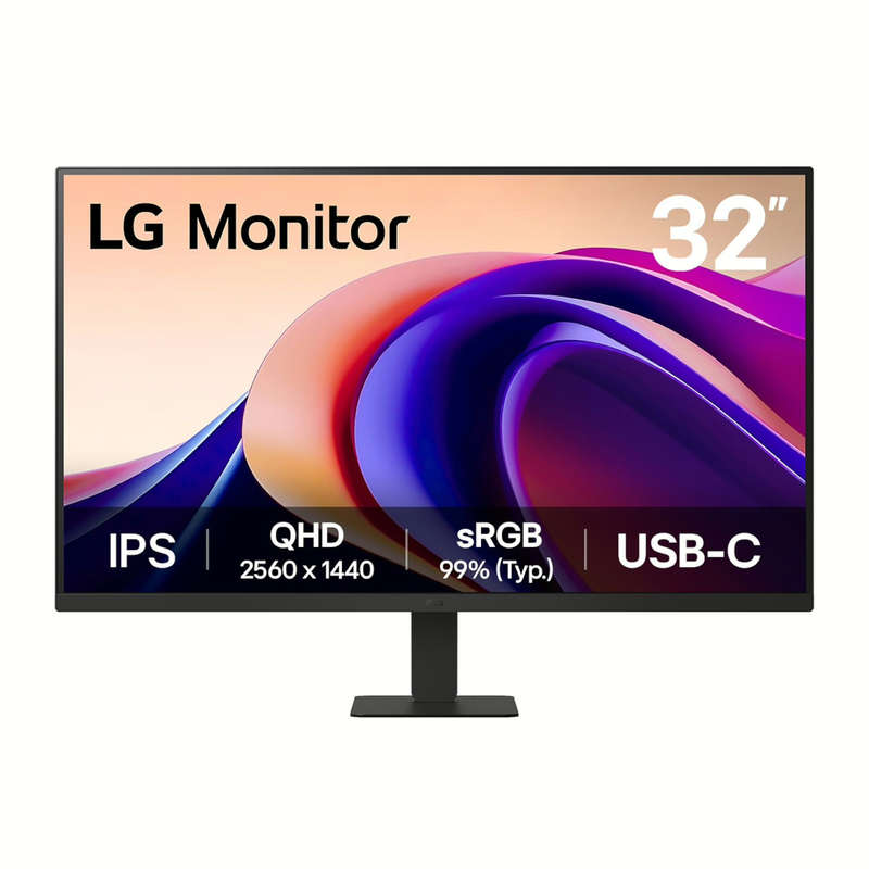 LG 32" QHD IPS Panel Monitor with USB-C - 100Hz