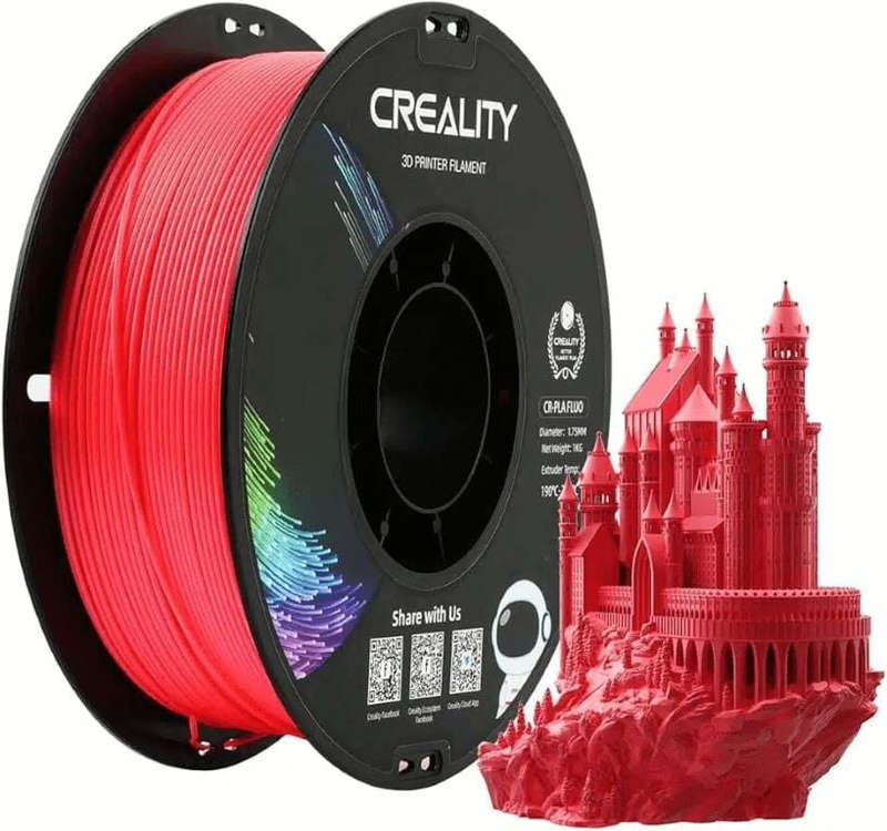 Creality 3D PLA Filament 1Kg - Fluorescent Red