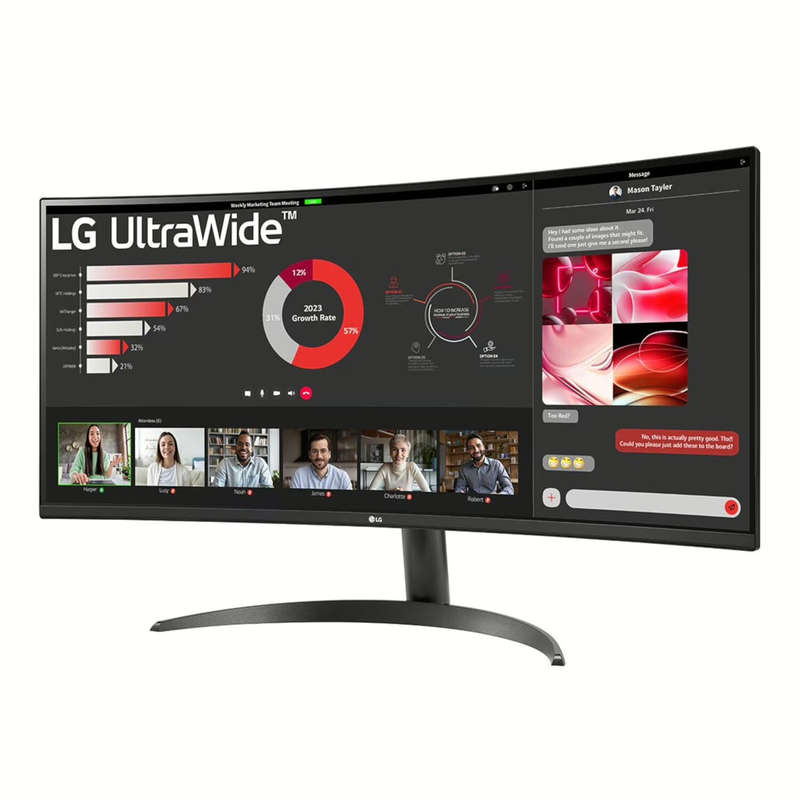 LG 34" UltraWide QHD Curved Monitor (100Hz, FreeSync, HDR10, HDMI/DP)