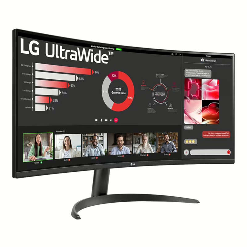LG 34" UltraWide QHD Curved Monitor (100Hz, FreeSync, HDR10, HDMI/DP)