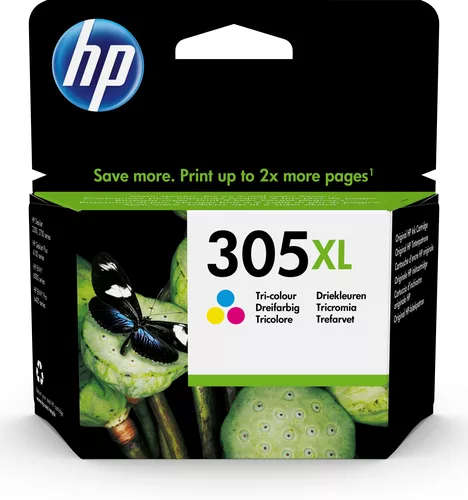 HP 305XL High Yield Tri-color Printer Ink Cartridge Original 3YM63AE Single-pack