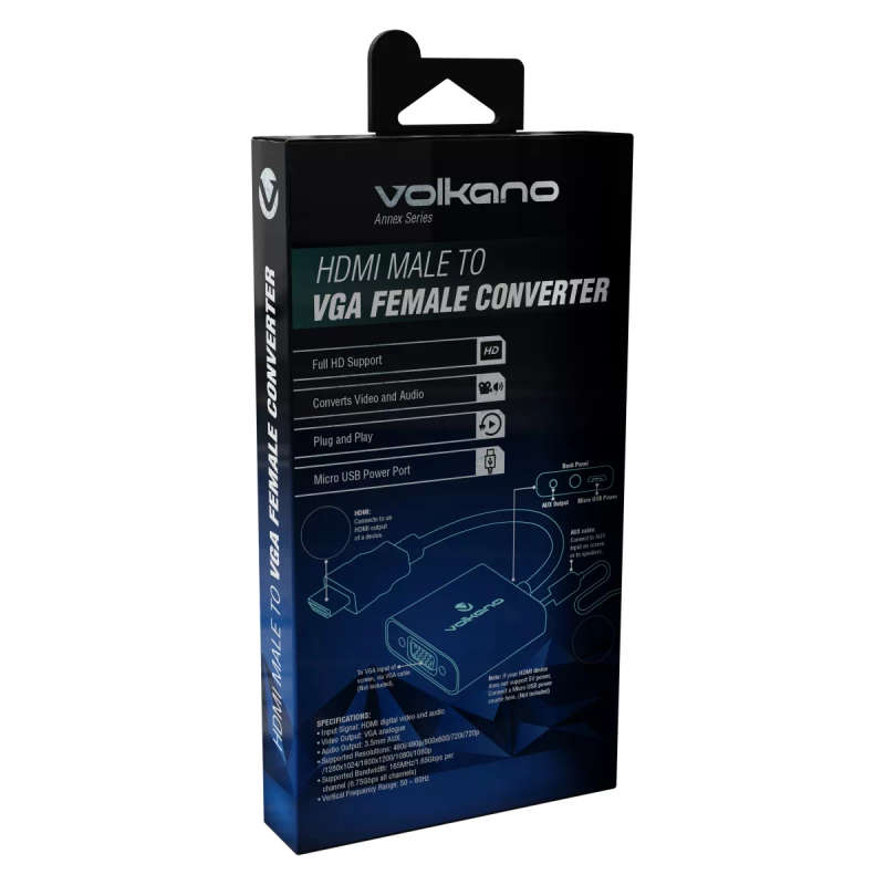 Volkano Annex Series HDMI Male to VGA Female Converter