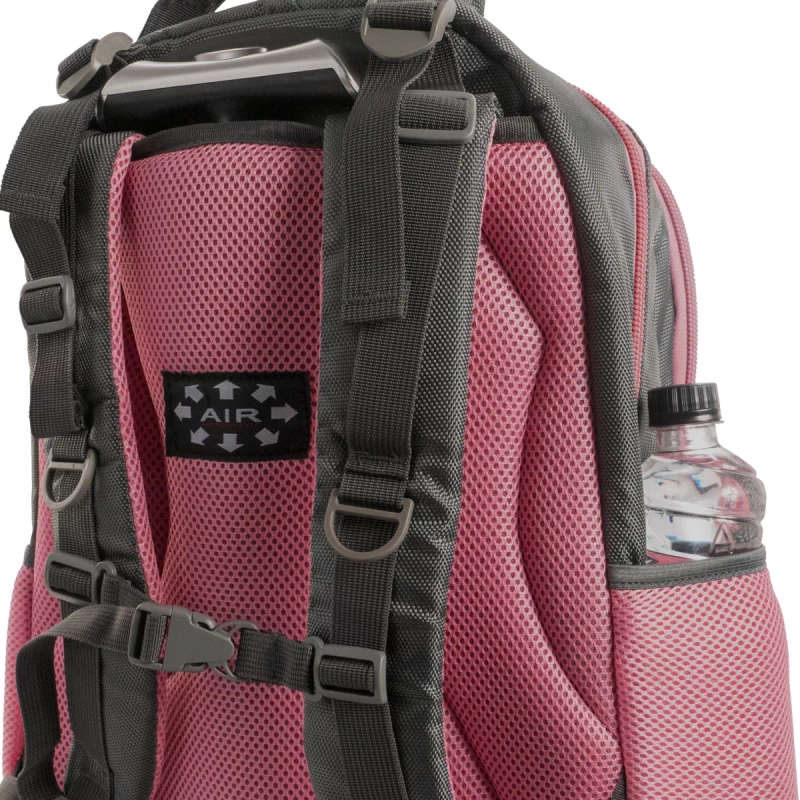 Volkano Orthopaedic Trolley Notebook Backpack Grey Pink