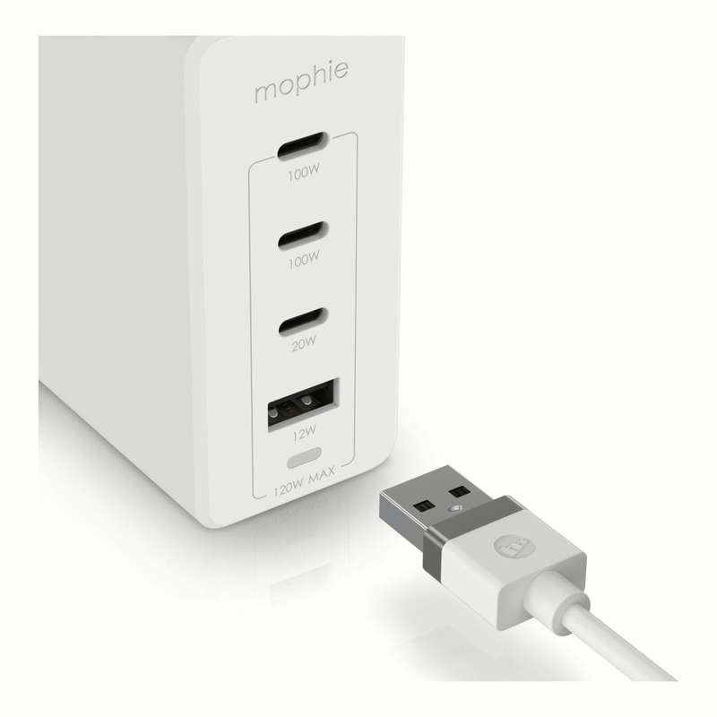 ZAGG Mophie 120W GaN USB-C PD Wall Adapter EU White 