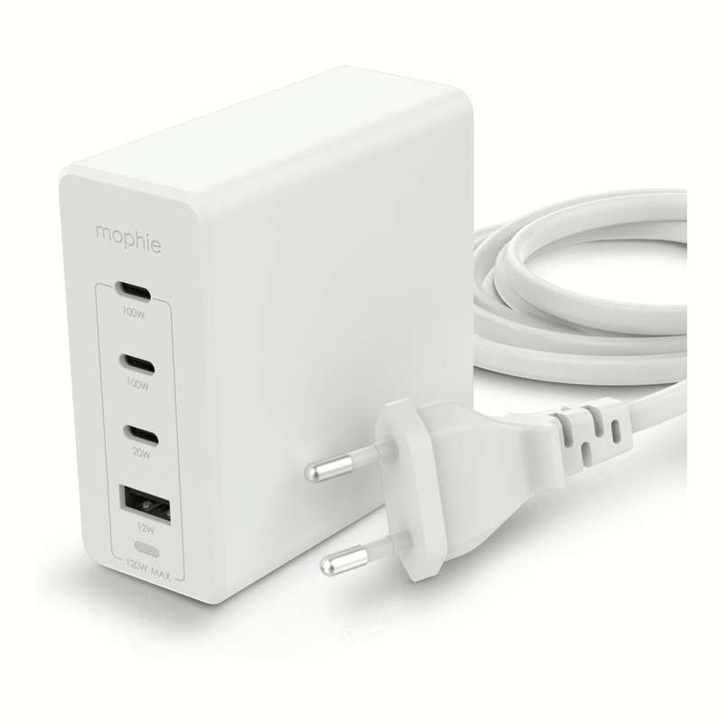 ZAGG Mophie 120W GaN USB-C PD Wall Adapter EU White 