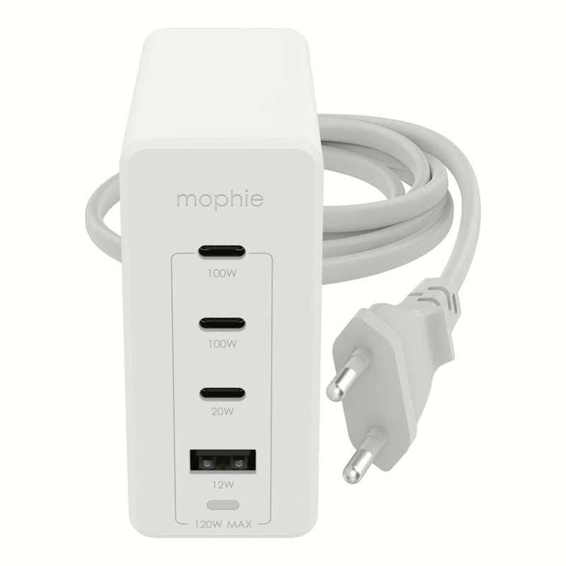 ZAGG Mophie 120W GaN USB-C PD Wall Adapter EU White 