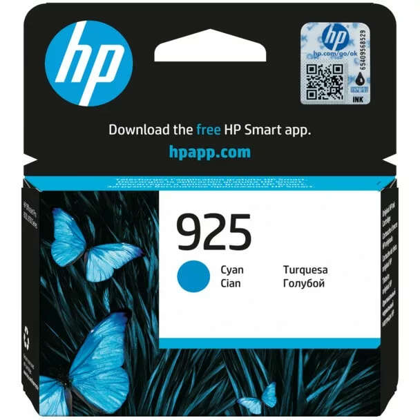 HP 925 Cyan Printer Ink Cartridge Original 4K0V6PE Single-pack