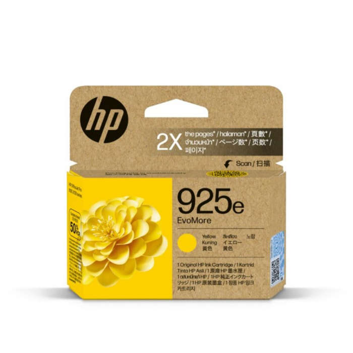 HP 925e EvoMore Yellow Printer Ink Cartridge Original 4K0W2PE Single-pack