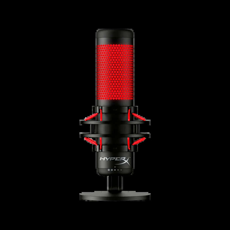 HyperX QuadCast USB Microphone - Black and Red