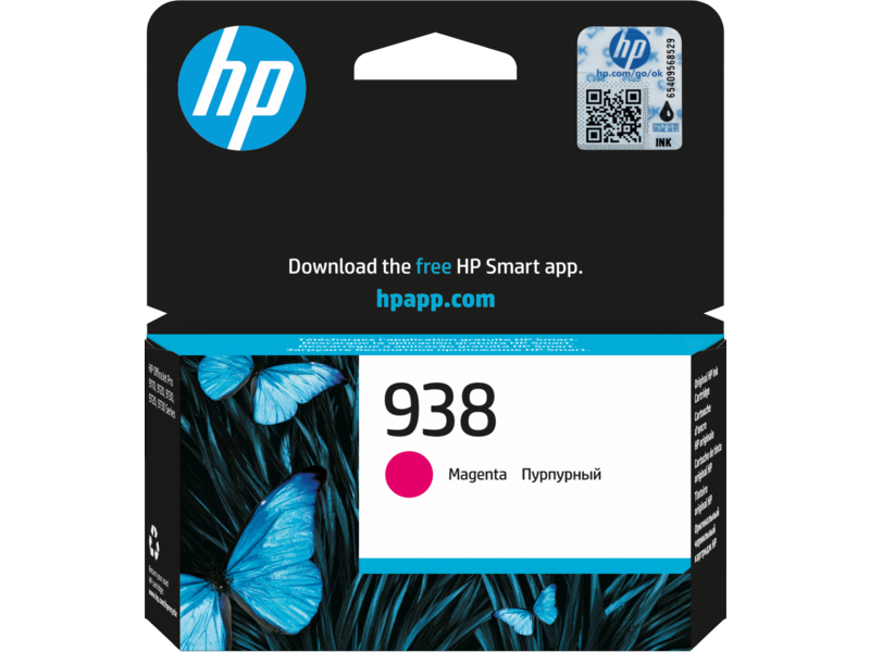 HP 938 Magenta Printer Ink Cartridge Original 4S6X6PE Single-pack