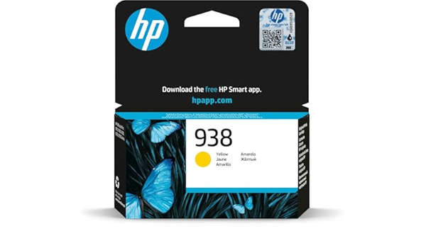 HP 938 Yellow Printer Ink Cartridge Original 4S6X7PE Single-pack