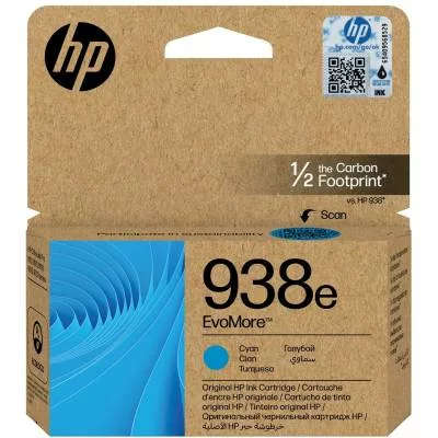 HP 938e EvoMore Cyan Ink Cartridge 1,650 Pages Original 4S6X9PE Single-pack