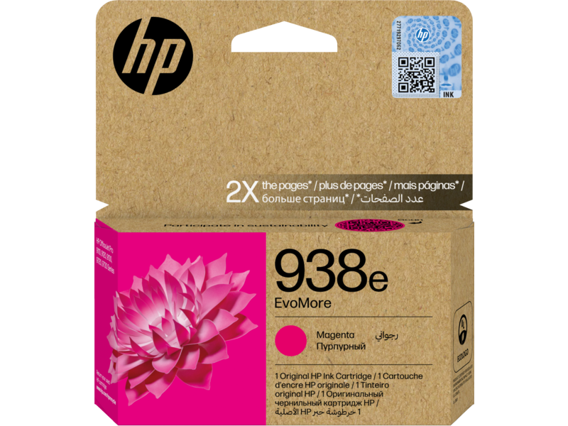 HP 938e EvoMore Magenta Ink Cartridge 1,650 Pages Original 4S6Y0PE Single-pack