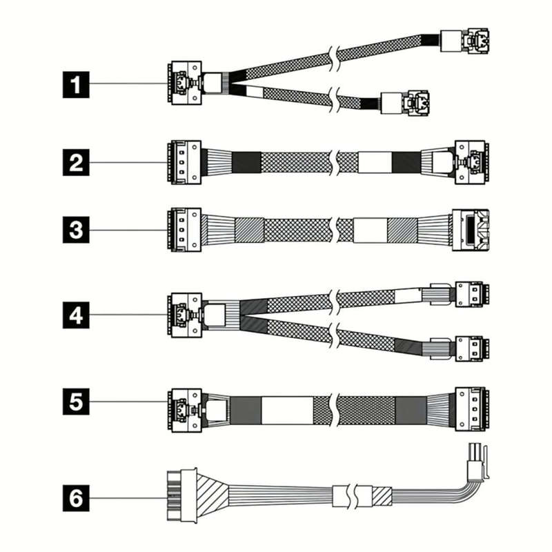 Lenovo ThinkSystem SR650 V3 2.5'' Chassis Front BP1 SAS/SATA Cable Kit