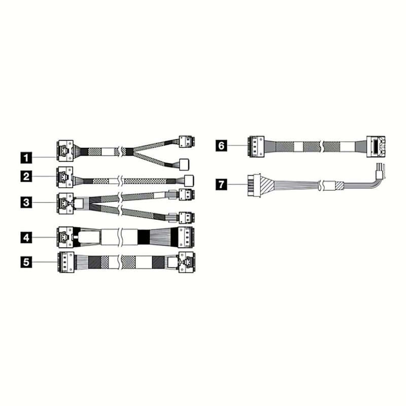 Lenovo ThinkSystem SR650 V3 2.5'' Chassis Front BP2 SAS/SATA Cable Kit