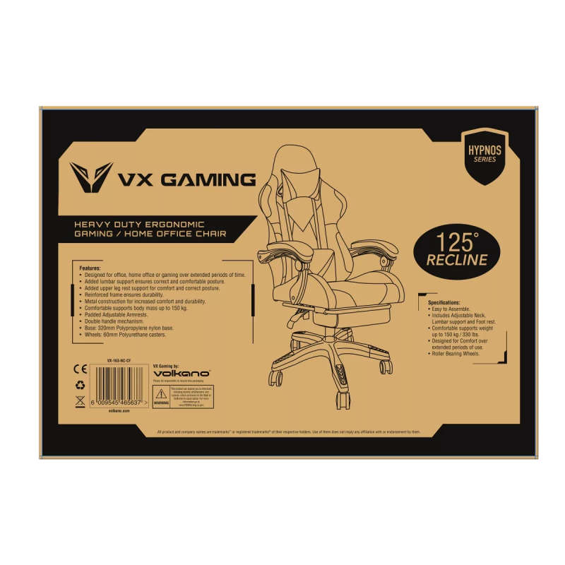 VX Gaming Hypnos Series Gaming Chair - Adjustable Headrest and Waist rest