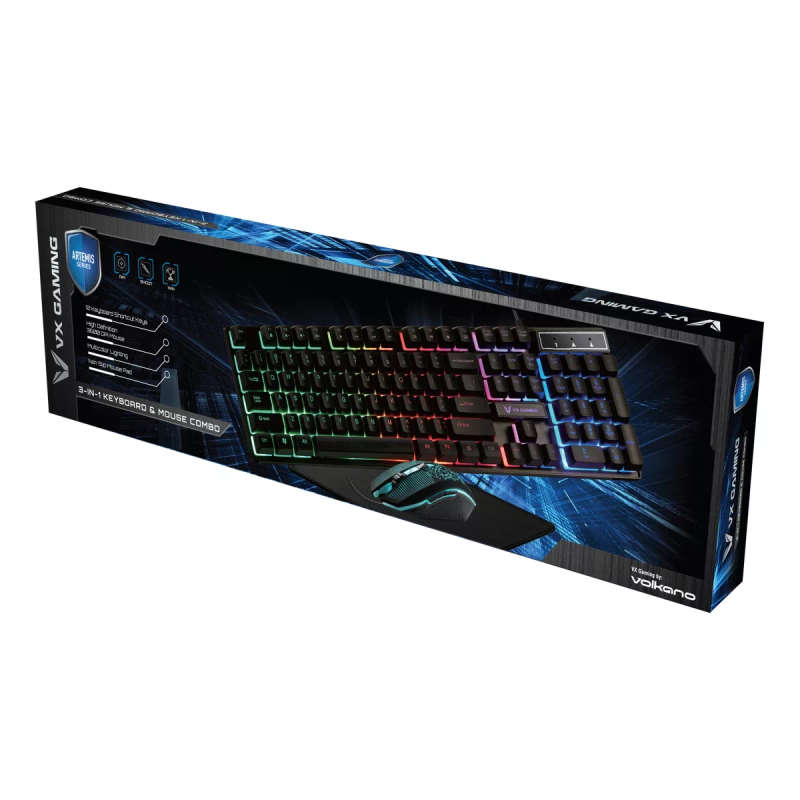 VX Gaming Artemis Series 3-in-1 Combo KB Mouse Mousepad