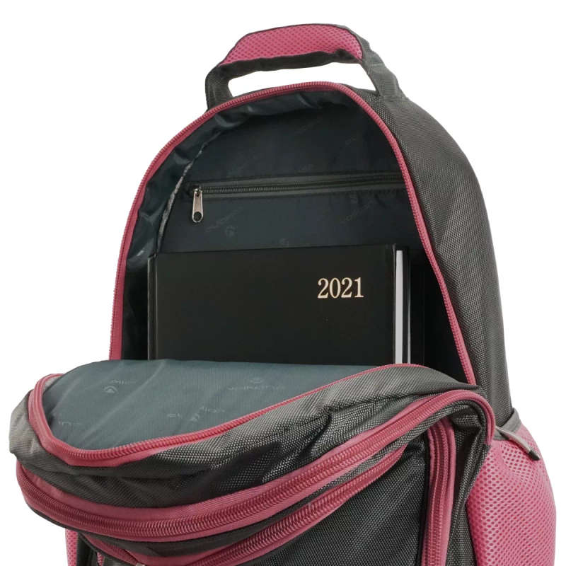 Volkano Orthopaedic Trolley Notebook Backpack Grey Pink