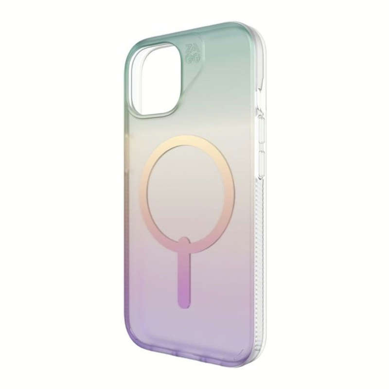 ZAGG Milan Snap MagSafe Compatible Case for iPone 16 Pro Iridescent 
